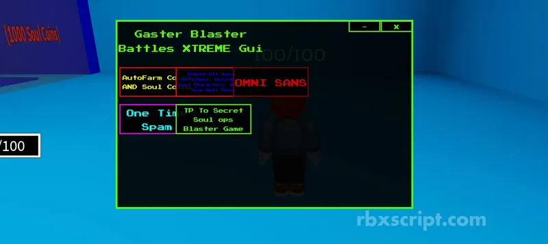 Gaster Blaster Battles: Auto Farm Coins, Remove Anti Cheat, Tp - Gaster Blaster Battles script preview