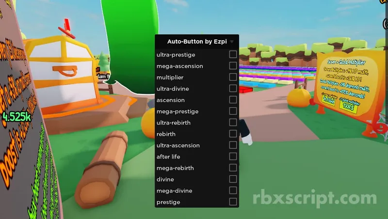 Button Infinity: Auto Farm, Free Private Server Game - Button Infinity script preview
