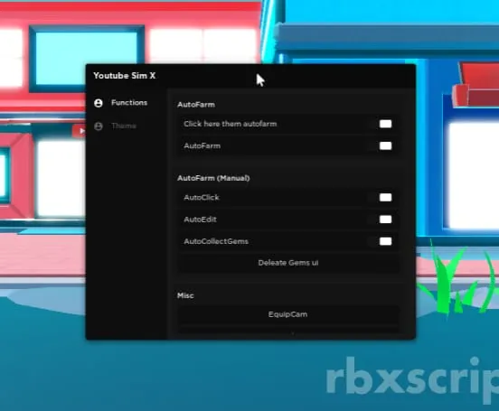 YouTube Simulator X [Auto Farm, Auto Click, Auto Collect Gems] - YouTube Simulator X [Auto Farm, Auto Click, Auto Collect Gems] script preview