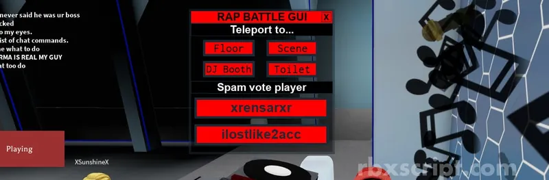 Auto Rap Battles: Teleports, Spam Vote Players - Auto Rap Battles script preview