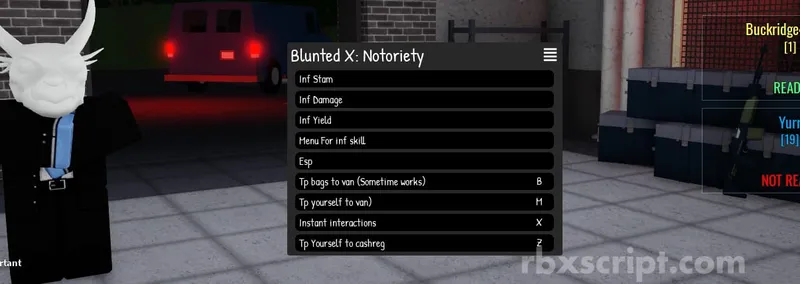 Notoriety: Inf Stamina, Inf Damage &amp; More - Notoriety script preview