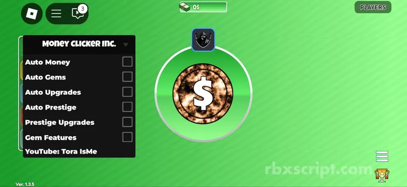Money Clicker Incremental: Auto Money, Auto Gems, Auto Upgrades - Money Clicker Incremental script preview