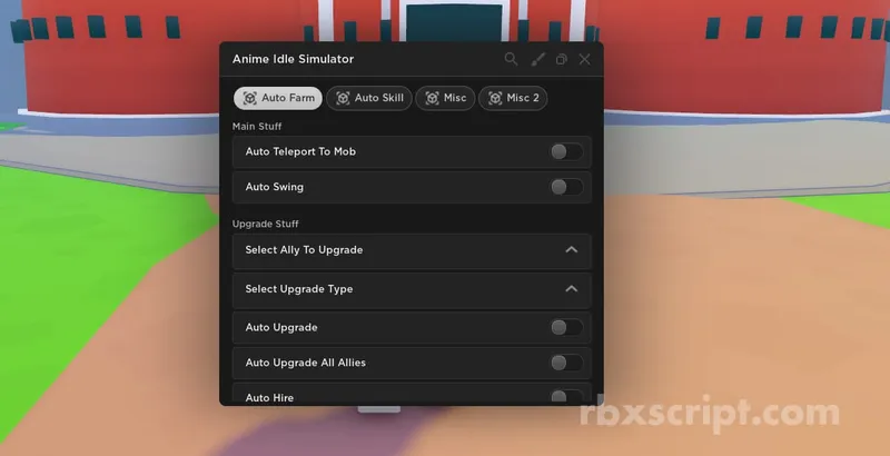 Anime Idle Simulator: Inf DPS, Auto Upgrade, Auto Farm Level - Anime Idle Simulator script preview