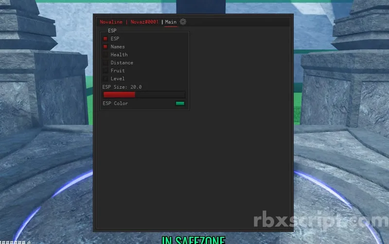 Fruit Battlegrounds: ESP, Names, Health - Fruit Battlegrounds script preview