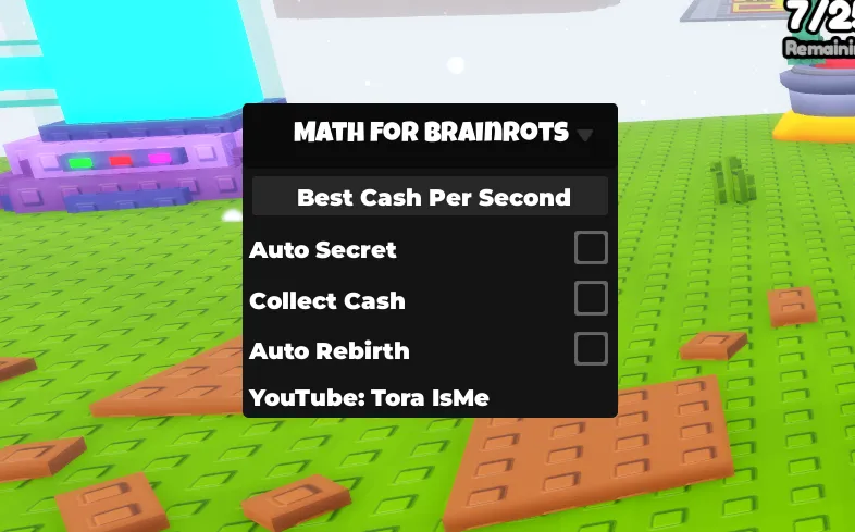 Cool script for Math for Brainrots on Best Cash Per Second, Auto Secret, Collect Cash and Auto Rebirth - Unknown script preview
