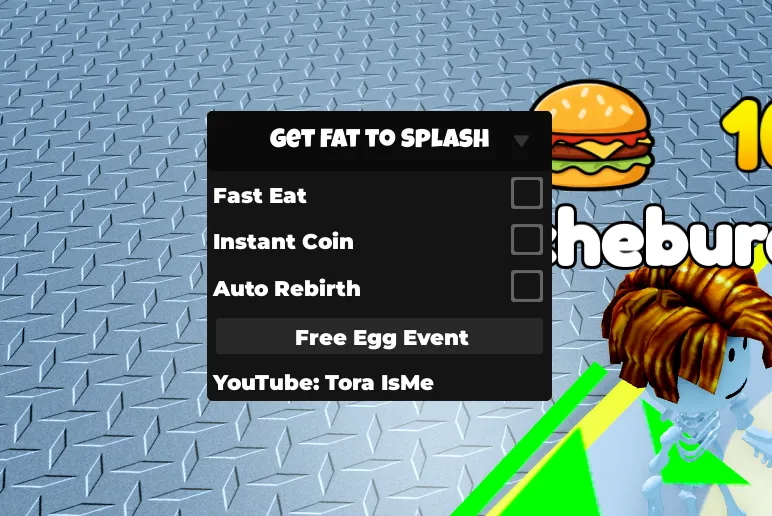 Cool script for Get Fat to Splash on Fast Eat, Instant Coin, Auto Rebirth and Free Egg Event - Get Fat to Splash Script script preview