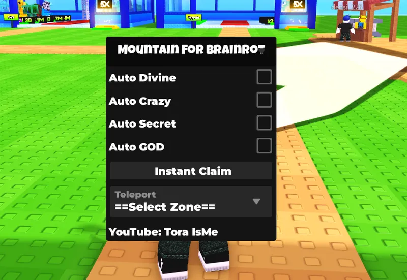 Cool script for Climb Up Mountain For Brainrot on Auto Divine, Auto Crazy, Auto Secret, Auto God, Instant Claim and Teleport - Climb Up Mountain For Brainrot Script script preview