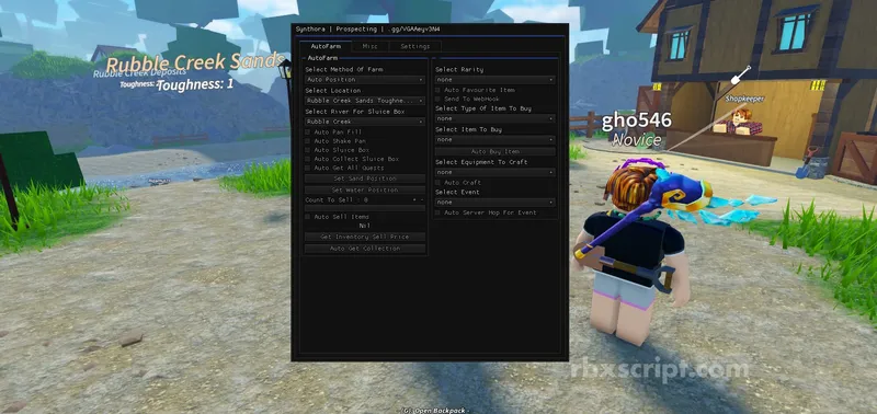 Prospecting!: Auto Farm, Auto Sell, Auto Craft - Prospecting! script preview