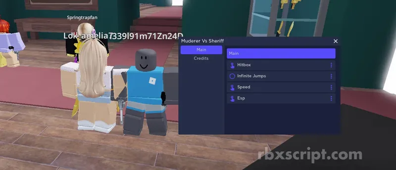 Murderers VS Sheriffs Duels: Hitbox, Inf Jumps - Murderers VS Sheriffs Duels script preview
