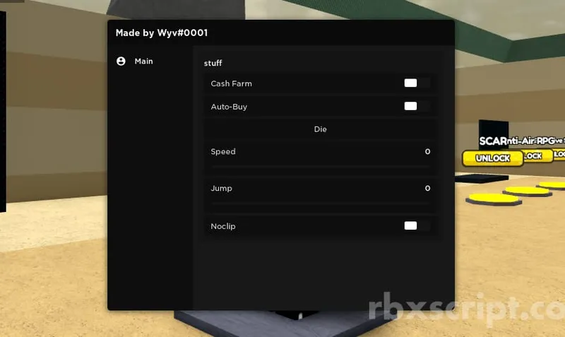 Military Tycoon: Cash Auto-Farm, Auto-Buy Tycoon Stuff, Walkspeed - Military Tycoon script preview