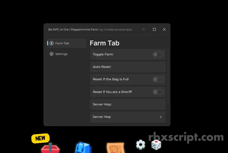 Be NPC or DIE: Auto Farm - Be NPC or DIE script preview