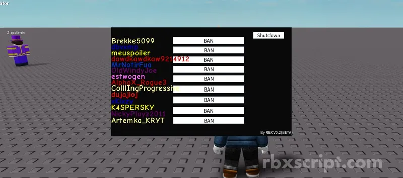 Universal Ban and Shutdown Players, Client Sided - Universal script preview