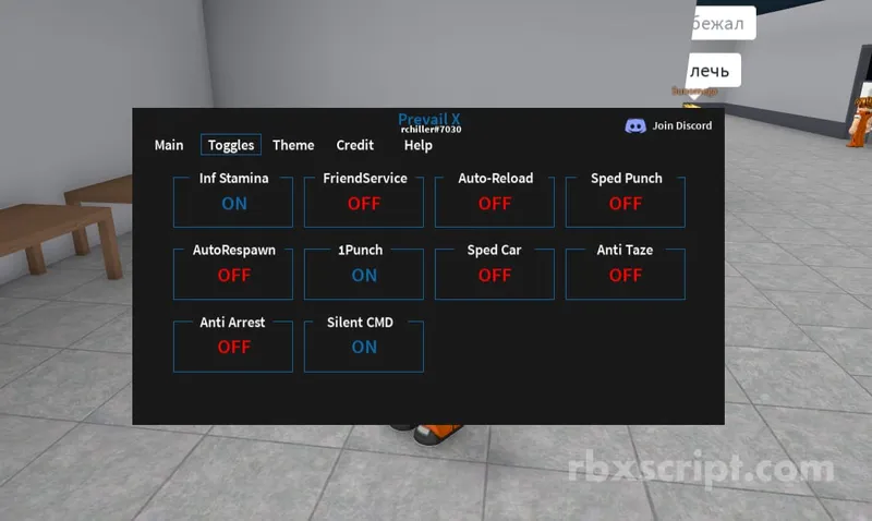 Prison Life: Inf Stamina, Silent CMD, Anti Arrest - Prison Life script preview