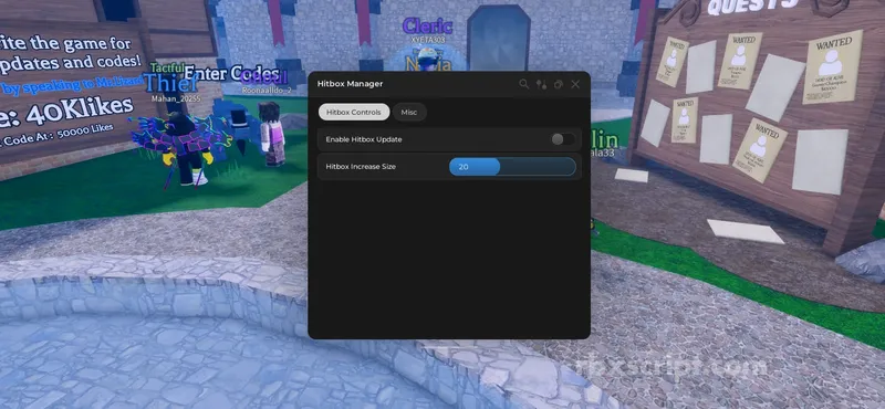 Dead Spells: Hitbox Expander - Dead Spells script preview