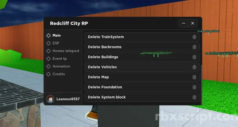 Redcliff City RP: Walkspeed, Delete Train System, ESP - Redcliff City RP script preview