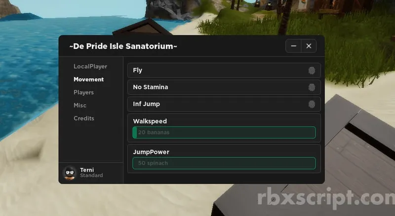 De Pride Isle Sanatorium [GUI - No Ragdoll, No Fall Damage] - De Pride Isle Sanatorium [GUI - No Ragdoll, No Fall Damage] script preview