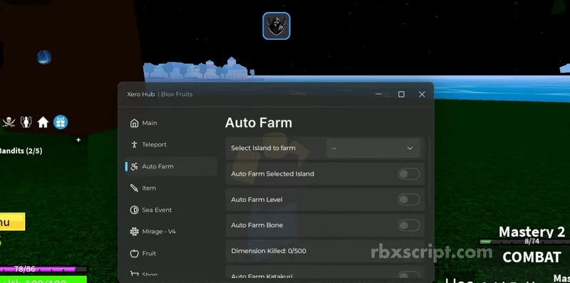 Blox Fruits: Auto-Farm, Teleport, Esp Mobile Script - Blox Fruits script preview