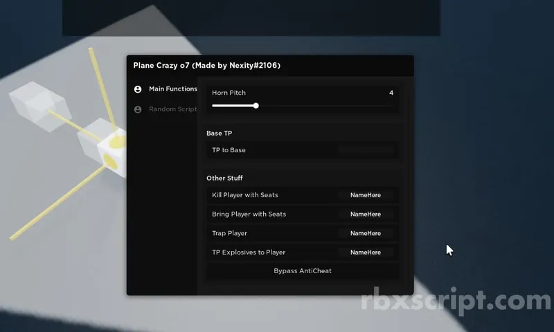 Plane Crazy [Kill Player, With Seats, Trap Player] - Plane Crazy [Kill Player, With Seats, Trap Player] script preview