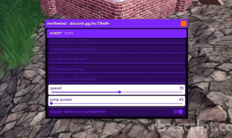 NORTHWIND: Infinity Stamina, No gun spread, ESP For chests - NORTHWIND script preview