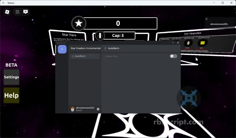 Star Creation Incremental: Auto Collect Star - Star Creation Incremental script preview