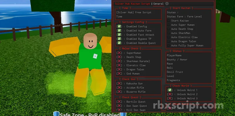 Blox Fruits: Start Kaitun, Auto DeathStep &amp; More - Blox Fruits script preview