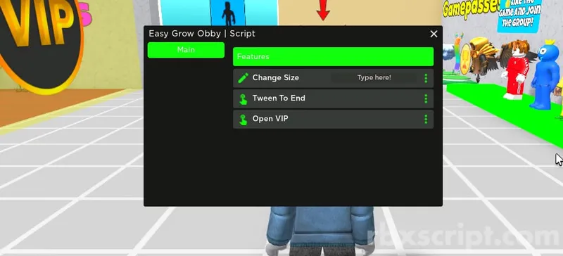 Easy Grow Obby: Skip Obby, Remove Vip, Change Size - Easy Grow Obby script preview
