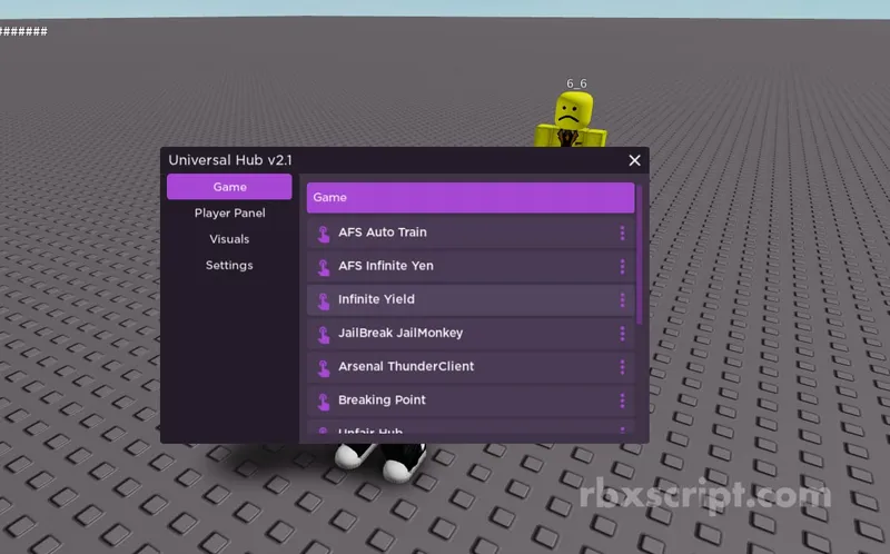 Roblox: Universal script - Roblox script preview