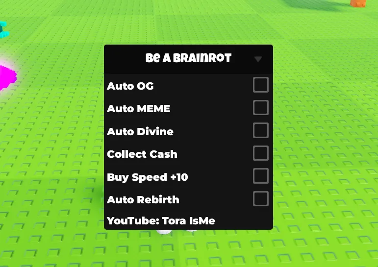 Cool script for Be a Brainrot on Auto OG - MEME - Divine, Collect Cash, Buy Speed +10 and Auto Rebirth - Unknown script preview