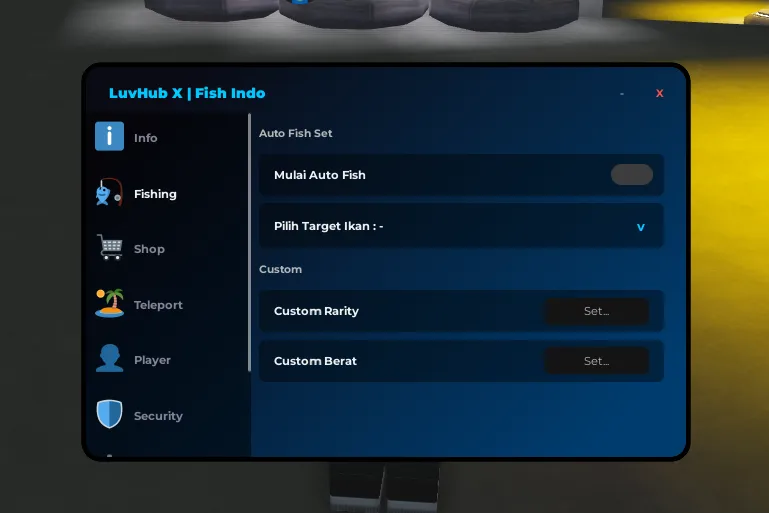 Simple script on Mulai Auto Farm, Auto Sell All, Walk Speed and more - FISH INDO Lautan Nelayan Penuh Rahasia Script script preview