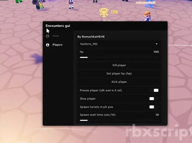 Encounters [Kill Player, Kick Player, inf Mana] - Encounters [Kill Player, Kick Player, inf Mana] script preview