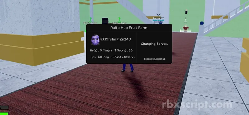 Blox Fruits: Auto Farm Fruits with Server Hop - Blox Fruits script preview