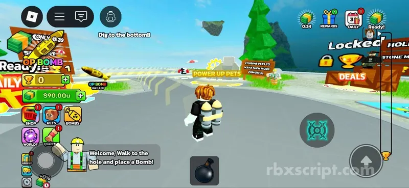 Bomb to Mine: Inf Money - Bomb to Mine script preview